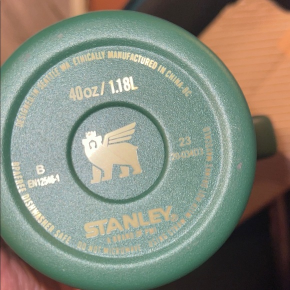 Stanley Green and Gold Tumbler with Handle - Picture 3 of 5